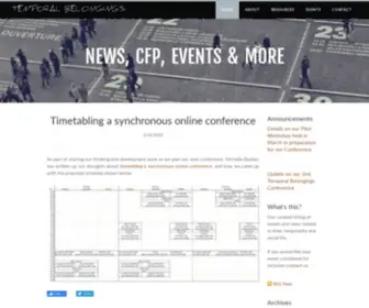 Temporalbelongings.org(TEMPORAL BELONGINGS) Screenshot