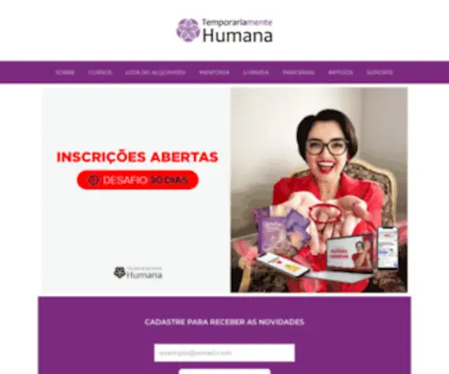 Temporariamentehumana.com(Início) Screenshot