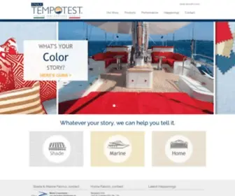 Tempotestusa.com(Tempotest® fabrics for shade) Screenshot
