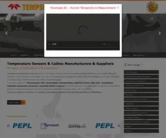 Tempsens.com(Thermocouples, Cables &amp; Temperature Calibrator Manufacturer) Screenshot