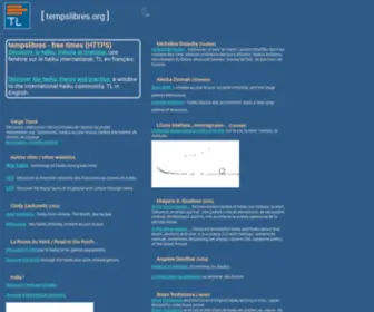 Tempslibres.org(Portal to the international haiku community) Screenshot