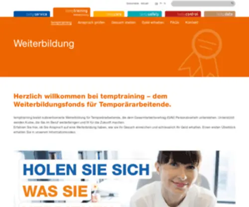 Temptraining.ch(Weiterbildungsfonds) Screenshot