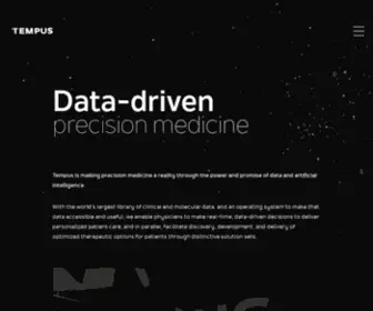 Tempus.com(Data-Driven Precision Medicine) Screenshot