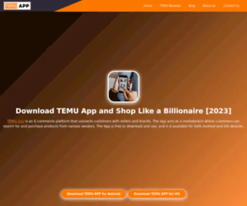 Temuapp.org(Everything You Need to Know About Temu App) Screenshot