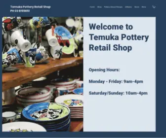 Temukapotteryretailshop.com(The Temuka pottery retail shop offer a wide range of products and) Screenshot