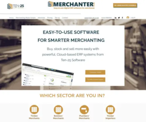 Ten-25.co.uk(Trading ERP Software for Merchants) Screenshot