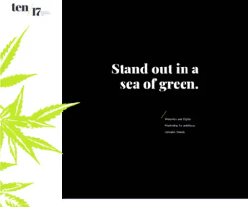Ten17Digital.com(Ten 17 Digital Cannabis Co) Screenshot