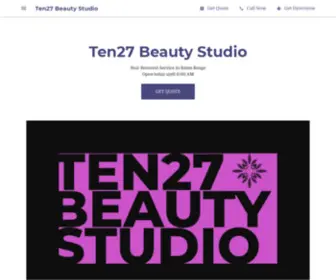 Ten27Beautystudio.com(Ten27 Beauty Studio) Screenshot