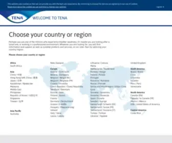 Tena.com(TENA Countries and Regions) Screenshot