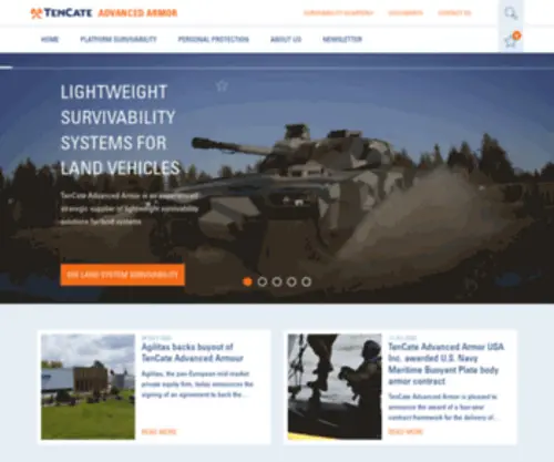 Tencateadvancedarmour.com(Global Strategic Partner in Armor Solutions) Screenshot