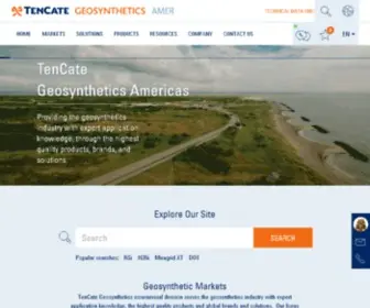 Tencategeo.us(Geosynthetic solutions in civil engineering) Screenshot