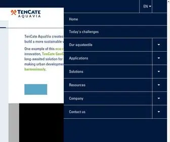 Tencategeoclean.com(Aquatextile for bioremediation of stormwater runoff) Screenshot