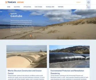 Tencategeotube.com(Marine structures and Environmental dewatering) Screenshot