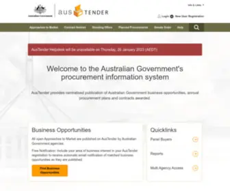 Tenders.gov.au(AusTender) Screenshot