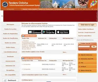 Tendersodisha.gov.in(EProcurement System Government of Odisha) Screenshot