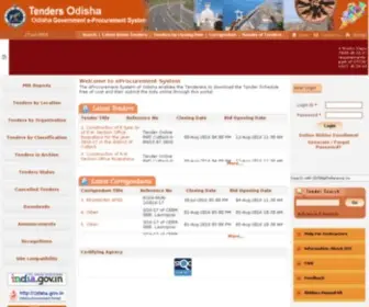 Tendersorissa.gov.in(Odisha eProcurement) Screenshot
