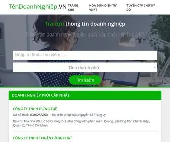 Tendoanhnghiep.vn(Tra cứu thông tin doanh nghiệp) Screenshot