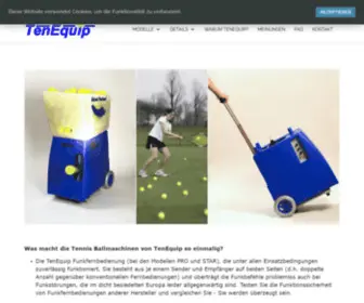 Tenequip.com(TenEquip Tennisballmaschinen) Screenshot