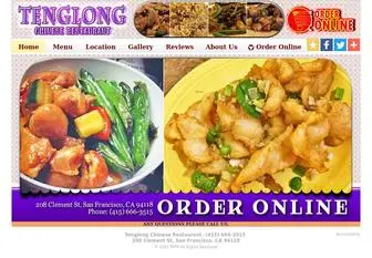 Tenglongchinese.com(Tenglong Chinese Restaurant) Screenshot
