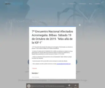 Tengoacromegalia.es(Asociación Española de Afectados por Acromegalia) Screenshot