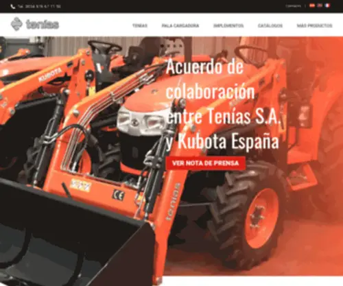 Tenias.com(Fabricante de palas cargadoras y maquinaria agrícola) Screenshot