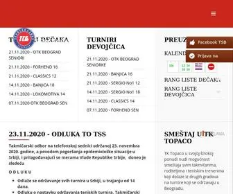 Tenisbg.org.rs(Teniski savez Beograda) Screenshot