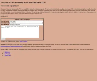 Tennesseequipment.com(TENNESSEE EQUIPMENT MODERATED NEWSGROUP AND LIST) Screenshot