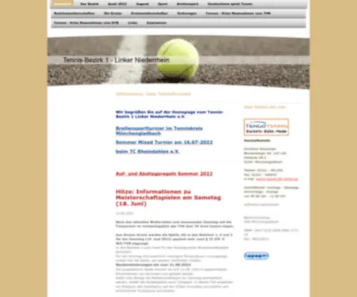 Tennis-Bezirk1.de(Tennis-Bezirk 1) Screenshot