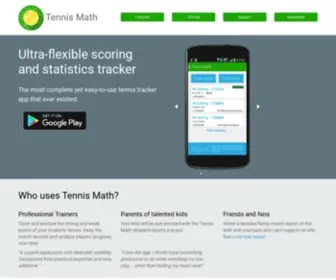 Tennis-Math.com(Tennis Math) Screenshot