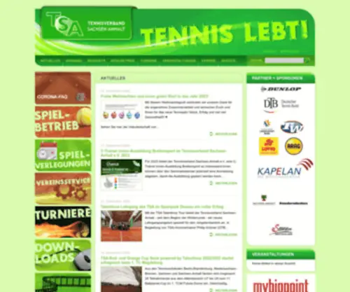 Tennis-Tsa.de(Tennisverband Sachsen) Screenshot