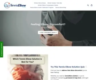 Tenniselbow.com(#1 Leader in the Tennis Elbow Relief World) Screenshot