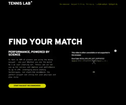 Tennislab.com.au(Tennis Lab) Screenshot