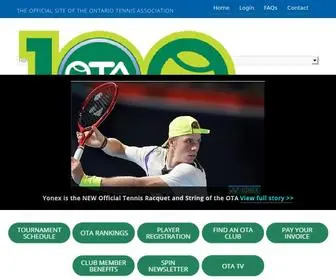 Tennisontario.com(OTA) Screenshot