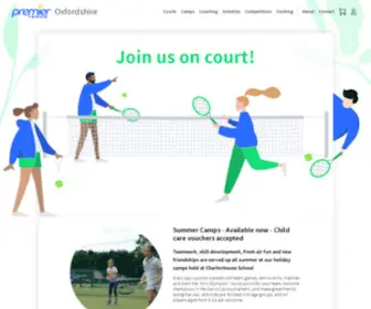 Tennisoxfordshire.com(Play tennis in Oxfordshire with Premier Tennis) Screenshot
