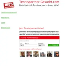 Tennispartner-Gesucht.com(Tennispartnerbörse) Screenshot