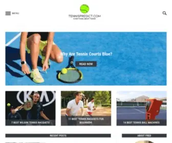 Tennispredict.com(Ultimate Resource to Learn about Tennis) Screenshot