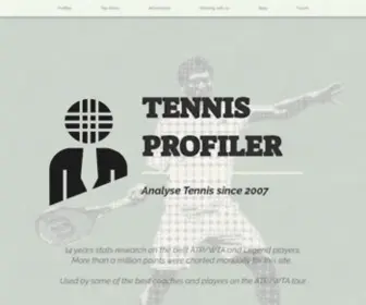 Tennisprofiler.com(ATP &amp; WTA Player Stats Profiles) Screenshot