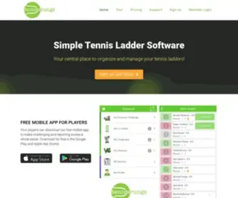 Tennisrungs.com(Simple Tennis Ladder Software) Screenshot