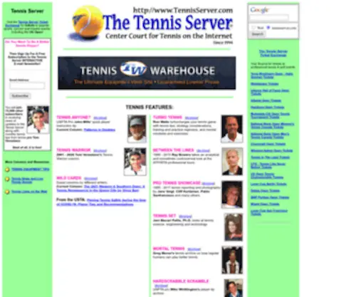 Tennisserver.com(TENNIS Server) Screenshot