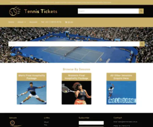 Tennistickets.com.au(TennisTickets) Screenshot