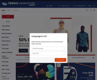 Tenniswarehouse-Europe.com(Tennis Warehouse Europe) Screenshot