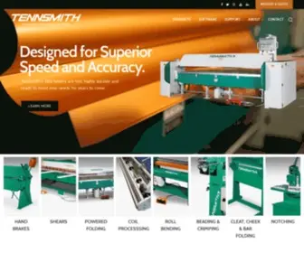 Tennsmith.com(Sheet Metal Forming and Fabrication Equipment You Know and Trust Made in the USA) Screenshot