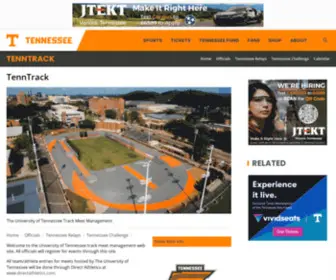 Tenntrack.com(University of Tennessee Athletics) Screenshot