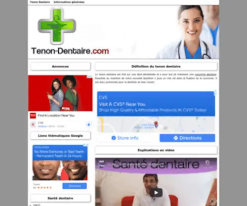 Tenon-Dentaire.com(Tenon dentaire) Screenshot