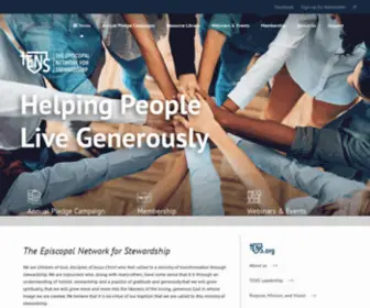 Tens.org(The Episcopal Network for Stewardship Pentecostal) Screenshot