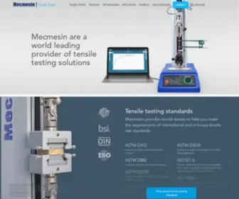 Tensiletester.com(Mecmesin tensile testing solutions) Screenshot