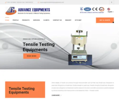Tensiletestingequipments.com(Tensile Testing Machine) Screenshot
