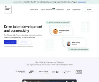 Tenthousandcoffees.com(Drive talent development and connectivity) Screenshot