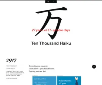 Tenthousandhaiku.com(Ten Thousand Haiku Ten Thousand Haiku) Screenshot