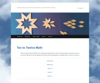 Tentotwelvemath.com(Ten to Twelve Math) Screenshot
